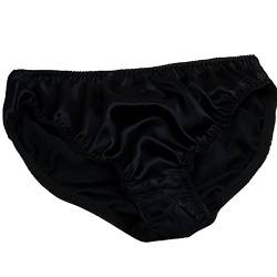 Lsharon Sexy Damen-Unterwäsche aus 100 % Maulbeerseide Gr. X-Large(Etikett XXX-Large), Schwarz von LSHARON