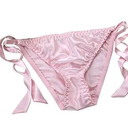 Lsharon Sexy Dessous, Damenunterwäsche, Slip, Tanga, aus 100 % Maulbeerseide Gr. Medium, rose von LSHARON