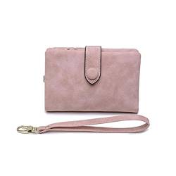 LSSEDA Kreditkartenetui, Kartenetui for Männer und Frauen, Herren-Damen-Leder-Clutch-Handgelenk-Geldbörse, Business-Aufbewahrung, wasserdichte Clutch-Kartenhalter-Geldbörse, Blau (Color : Roze) von LSSEDA