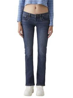 LTB Jeans Damen Jeans Valerie - Jeans Damen Bootcut aus Baumwollmischung Bootcut Denim Dunkel mit Reißverschluss Niedrige Taille - Blau von LTB Jeans