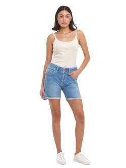 LTB Jeans Damen Jeansshorts Rosina - Bermudashorts mit Reißverschluss und mittlerer Taille hergestellt aus Einer Baumwollmischung - Größe L in der Farbe Blau von LTB Jeans