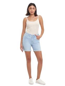 LTB Jeans Damen Jeansshorts Rosina - Bermudashorts mit Reißverschluss und mittlerer Taille hergestellt aus Einer Baumwollmischung - Größe M in der Farbe Blau von LTB Jeans