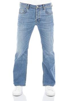 LTB Jeans Hose Herren Bootcut Timor Denim Stretch Tiefer Bund Blau Schwarz 28W - 40W 30L - 36L, Farbvariante:Aiden Wash (53632), Größe:34W / 34L von LTB Jeans