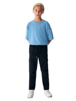 LTB Jeans Hosen für Jungen Gebozo Cargo Schlank Passform Reißverschluss mit Mittlere Taille aus Baumwollmischung in Blau Größe -176CM von LTB Jeans