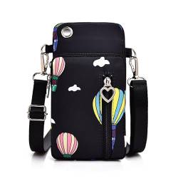 LUANGHUAN Handytasche zum Umhängen 19x10x4cm Handy Umhängetasche Crossbody Damen Herren, Mini Crossbody Schultertasche Handytasche (Schwarzer Ballon) von LUANGHUAN