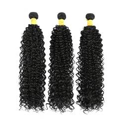 Echthaarbündel Menschliches Haar Bündel for schwarze Frauen 1/3pcs Indian Kinky Curly Human Hair Bündel unverarbeitete Remy Haarwebende Haarverlängerungen natürliche Farbe Haarverlängerungen (Size : von LUCBEI