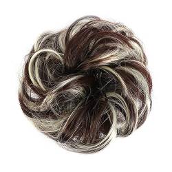 Klauen-Chignon für Einclipsen (1/2 Stück) Dutt-Pferdeschwanz-Haarverlängerungen for Frauen, Mädchen, Kinder, synthetische lockige Donut-Chignon-Haarteile, elastisches Haarband, Hochsteckfrisur, Chigno von LUCBEI