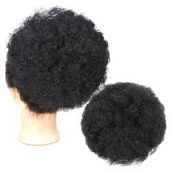 Klauen-Chignon für Einclipsen Afro Puff Pferdeschwanzverlängerung mit Kordelzug for schwarze Frauen, kurze Kinkys lockige synthetische Afro Chignon Haarteile Haarverlängerungen Zerzaustes Messy Bun Ha von LUCBEI