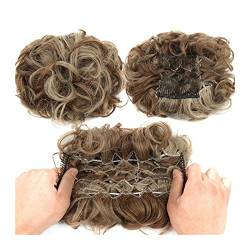 Klauen-Chignon für Einclipsen Kämme Clip-in-Pferdeschwanzverlängerungen for Frauen, unordentliche lockige Haarknotenverlängerungen, synthetisches Haarteil, Chignons, leicht dehnbares Haar Zerzaustes M von LUCBEI