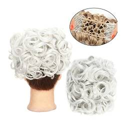 Klauen-Chignon für Einclipsen Messy Bun Scrunchie Chignon Haarteil Curly Bun Extensions Scrunchie Updo Haarteile Synthetische Kämme in Messy Bun Haarteil for Frauen Zerzaustes Messy Bun Haarteil (Col von LUCBEI