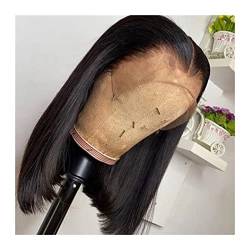 Perücken Gerade Bob-Perücken T-Teil 13 × 6 Bob-Perücke Echthaar-Spitze-Perücken 150% brasilianisches Remy-Haar-Spitze-Perücke 8-14 "tiefer Teil Kurzer gerader Bob Hellbraune Spitzenperücken Für die tä von LUCBEI