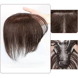Perücken Pony Perücke Stück Voll Echthaar Patch Fluffy Erhöhen Sie das Haarvolumen Flauschige Abdeckung Graues Haar perücke fasching ( Color : 14-(8-10)25CM-brown ) von LUCBEI