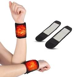 1 Paar Selbsterhitzende Handgelenkbandage, Handgelenkbandage, Verstellbare Magnetische Armbänder für Männer und Frauen, Selbsterwärmende Handgelenkbandage, Fördert die von LUCKDANO