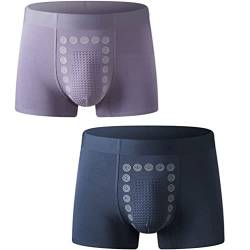 2PCS MAGNETICFIT NePLUS Energiefeld-Therapie Herren-Hose,Männer Magnetisch Boxershorts,Herren-Unterhosen mit Stretch,Magnetische Therapie Energetische Männerhose,Männer Baumwolle Unterhosen (XL) von LUCKKY