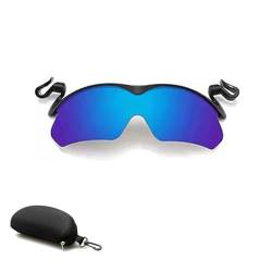 LUCKKY 2024 New Polarized Clip Cap Sunglasses, Clip-Cap-Sonnenbrille, polarisierte Outdoor-Sonnenbrille, Radfahren Herren-Sonnenbrille zum Aufstecken, Uv400 (Blau) von LUCKKY