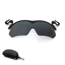 LUCKKY 2024 New Polarized Clip Cap Sunglasses, Clip-Cap-Sonnenbrille, polarisierte Outdoor-Sonnenbrille, Radfahren Herren-Sonnenbrille zum Aufstecken, Uv400 (Schwarz) von LUCKKY