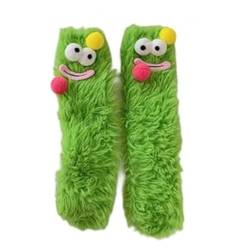 LUCKKY Warme, kuschelige, flauschige Cartoon-Monster-Socken, Warm Cozy Fluffy Cartoon Monster Socks, Süße warme Socken Damen, weiche warme Fuzzy-Socken, Niedliche Cartoon Hausschuhsocken (E) von LUCKKY