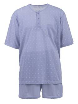 LUCKY Herren Pyjama Shorty Schlafanzug kurzärmelig Übergröße Große Größen 3XL-5XL, Farbe:Grau, Größe:5XL von LUCKY