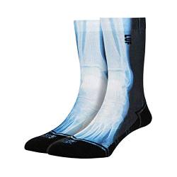 LUF SOX Classics X-Ray Feet - Socken für Damen und Herren, Unisex-Größe 35-39, 40-43 und 44-48, mehrfarbig, Ferse und Fußspitze leicht gepolstert von LUF