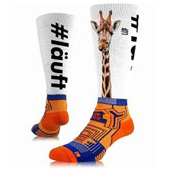 LUF SOX Performance Ride Transform Giraffe - Socken für Damen und Herren, Unisex-Größe 35-38, 39-42 und 43-47, funktionell, für Sport und Freizeit von LUF
