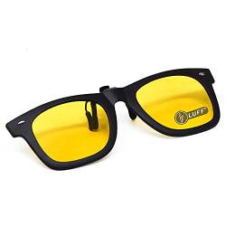 LUFF Polarisation Clip-On Sonnenbrille Unisex-elegante und komfortable Clips Flip Myopic Sonnenbrille für Outdoor/Driving/Fishing(night vision) von LUFF