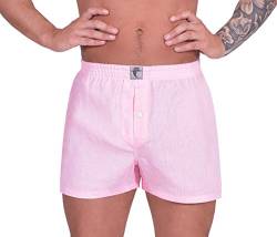 LUFT Herren-Boxershorts, feines Leinen, weich, Stretch, elastischer Bund, Pink, Large von LUFT by COME PRIMA Limited