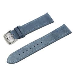 LUGEMA Uhrenarmband aus Leder, für 18, 19, 20 mm, 22 mm, 24 mm, weiches Armband mit Schnellverschluss, Schwarz / Blau / Braun, 18 mm, Achat von LUGEMA