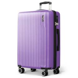 LUGG 71,1 cm ABS-Gepäck mit TSA-Einkerbung, Aluminium-Trolleygriff, 360° drehbare Räder, wasserabweisendes und langlebiges Material, kompatibel mit Fluggesellschaften (75 x 30 x 49 cm), Lavendel, 51 von LUGG