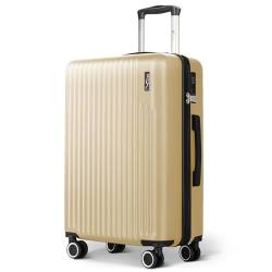 LUGG 71,1 cm ABS-Gepäck mit TSA-Einkerbung, Aluminium-Trolleygriff, 360° drehbare Räder, wasserabweisendes und langlebiges Material, kompatibel mit Fluggesellschaften (75 x 30 x 49 cm), Sand, 116, von LUGG