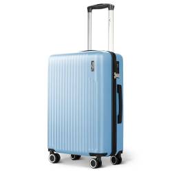 LUGG 71,1 cm ABS-Gepäck mit TSA-Einkerbung, Aluminium-Trolleygriff, 360° drehbare Räder, wasserabweisendes und langlebiges Material, kompatibel mit Fluggesellschaften (75 x 30 x 49 cm), himmelblau, 51 von LUGG
