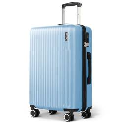 LUGG 71,1 cm ABS-Gepäck mit TSA-Einkerbung, Aluminium-Trolleygriff, 360° drehbare Räder, wasserabweisendes und langlebiges Material, kompatibel mit Fluggesellschaften (75 x 30 x 49 cm), himmelblau, von LUGG
