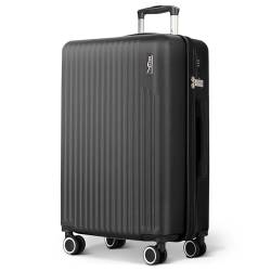 LUGG 71,1 cm ABS-Gepäck mit TSA-Einkerbung, Aluminium-Trolleygriff, 360° drehbare Räder, wasserabweisendes und langlebiges Material, kompatibel mit Fluggesellschaften (75 x 30 x 49 cm), shadow, 51 cm, von LUGG