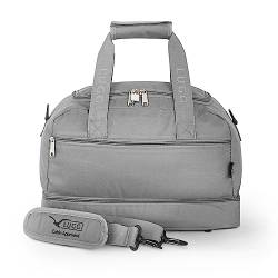 LUGG Handgepäck 40x20x25 cm - 20L Koffer gut für Internationale Airlines Reisetasche aus Polyester Abschließbares Hauptfach und Schnellzugriffstasche mit Reißverschluss (Grau) von LUGG