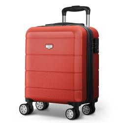 LUGG Reisekoffer-Set – Jetset 3-teiliges Hartschalengepäck, 50,8 cm 63,5 cm, 29 stark und leicht mit sicherem TSA-Schloss, Glatte 360°-Räder, Innentaschen, von Fluggesellschaften zugelassen, rot, von LUGG