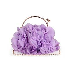 LUI SUI Frauen Floral Clutch Geldbörsen Weiche Satin Blume Abendtasche Party Prom Geldbörsen von LUI SUI