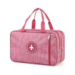 Reise-Kulturbeutel für Damen und Herren Nass- und Trockenwaschbeutel for Herren, Strandtasche mit großem Fassungsvermögen (Farbe : Red, Size : 20x33x16cm) von LUISAS