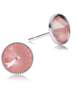 LUISIA® 6 mm Ohrstecker "Joy" mit Kristallen von Swarovski® (Matt/Flamingo/Pink) von LUISIA