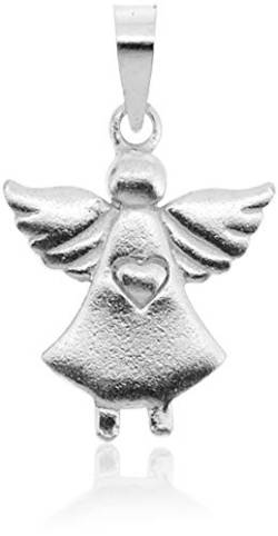 LUISIA® Kettenanhänger Engel Schutzengel mit Herz - 925 Sterling Silber von LUISIA
