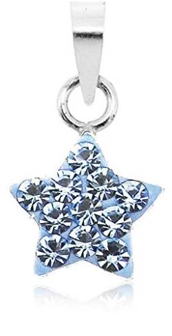 LUISIA® Kettenanhänger Stern mit Kristallen von Swarovski® - 925 Sterling Silber - Hellblau von LUISIA