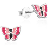 LUISIA® Paar Ohrstecker "Schmetterling Pink Rosa" E-15470-2 (2-tlg., inkl. Schmuckbox), 925 Sterling Silber von LUISIA