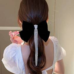 Große Haarschleifen Clip Haarschleife 35cm Lange Haarnadelschleife Haarschleifen Clips Mit Großer Schleife Metall Schleife Haarnadel Haar-accessoires Stoff Haarschleifen Clip Haarnadelschleife von LUMoony