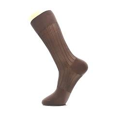 LUMoony 2 Paar Herren Kleid Socken Baumwolle Kleid Socken Over the Calf Herren Kleid Socken Gestreifte Herren Anzug Socken Sheer Sexy Socken Nylon Seidensocken von LUMoony