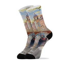 LUNLUMO Romantische Venedig Wasser City Freizeitsocken Unisex Socken Sportsocken, 1, Einheitsgröße von LUNLUMO
