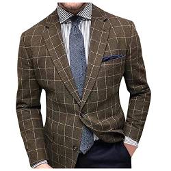 Herren Anzugjacke LUNULE Große Größe Stehkragen Anzug Jacket für Business Modern Einreiher Einfarbig Blazer Jackett für Männer Slim Fit Freizeitanzug für Hochzeit Party Abschluss Business Herren Sakko von LUNULE