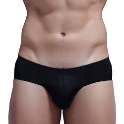 LUNULE Herren Slips Sexy Nahtlos Unterwäsche Low Waist Unterhosen Atmungsaktive Retroshorts Männer Trunks Mini Briefs Durchsichtige Brazilbrief Ultra Soft Underwear Einfache Einfarbig Briefs Höschen von LUNULE