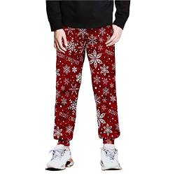 LUNULE Herren Weihnachtshose Stylische Weihnachtsmotiv Freizeithose Lange Regular Fit 3D Weihnachten Drucken Jogginghose für Männer Outdoor Sport Jogging Fitness Freizeit Fitnesshose Herren Sporthose von LUNULE