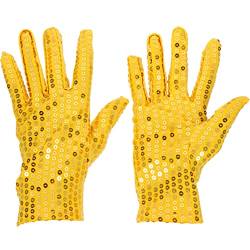 LUOEM Kostüm Handschuhe Pailletten für Erwachsene Handgelenk Länge Handschuhe 1 Paar (Gold) von LUOEM