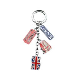 LUOEM UK Flagge Metall Schlüsselanhänger Souvenir Schlüsselanhänger Union Jack Schlüsselanhänger Auto Schlüsselanhänger Tasche Charms von LUOEM