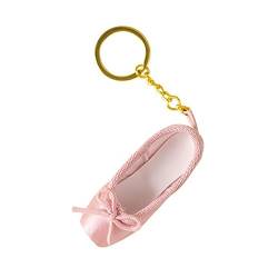 LUOFANG Mini Ballettschuhe Schlüsselanhänger, Spitzenschuh Schlüsselanhänger, handgefertigter Spitzenschuh Charm, Taschenanhänger, Geschenk für Tanzliebhaber von LUOFANG
