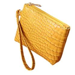 LUOFENG 2024 Brieftasche Alligator Textur Kreditkarte Bank Karte Halter Frau Mädchen Kurze Art Geldbörse Kupplung Einfarbig Brieftasche von LUOFENG